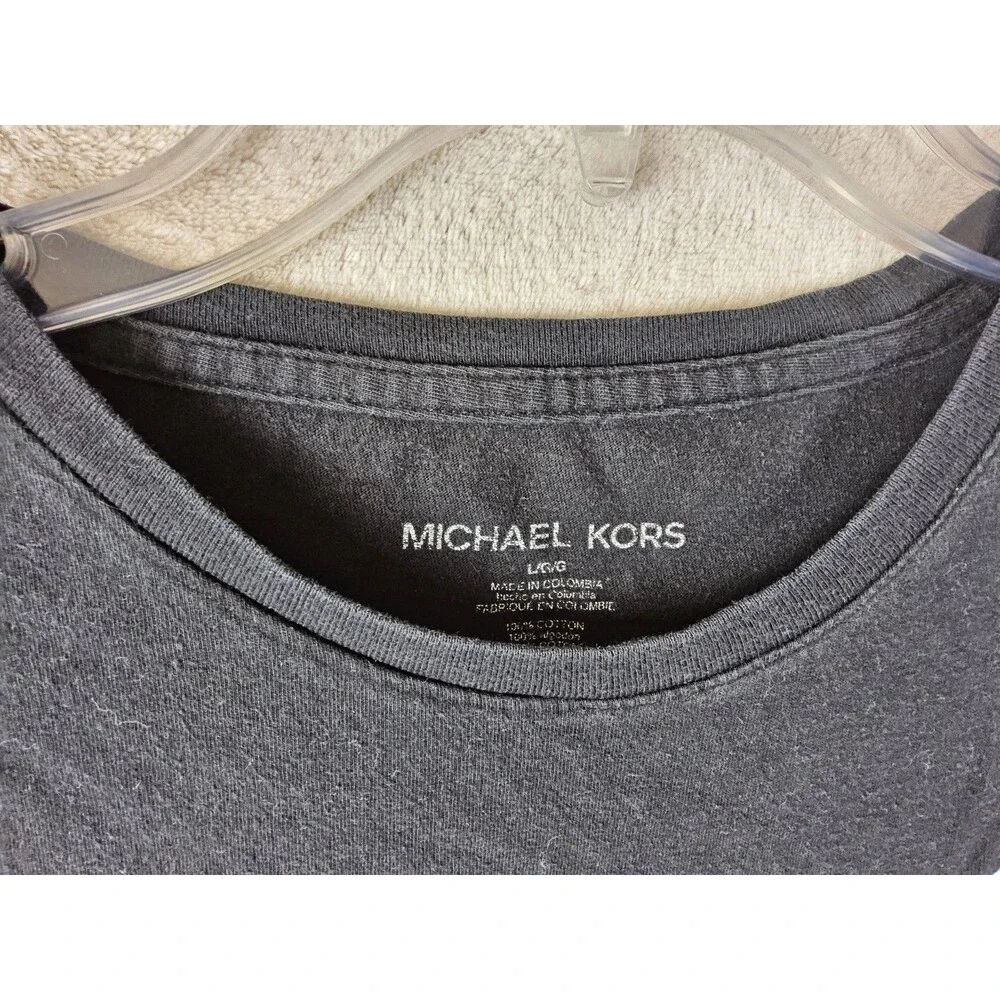 Michael Kors MK Women’s Short Sleeve Logo T Shirt Black Size L